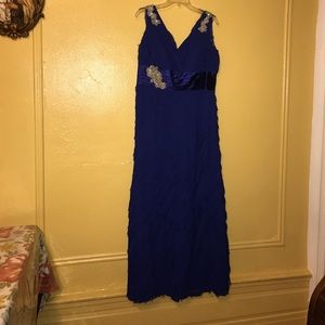 Royal blue evening dress